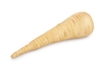 Parsnip root isolated on white background with clipping path