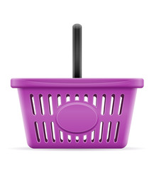 plastic shopping basket for the store stock vector illustration