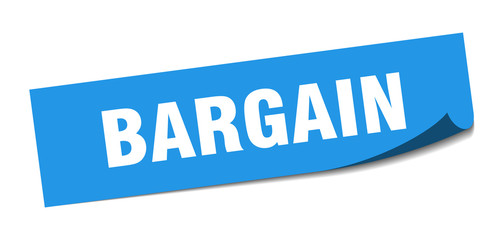 bargain sticker. bargain square sign. bargain. peeler