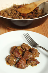 Cooked chicken liver