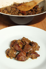 Cooked chicken liver