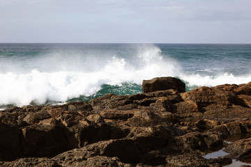 Fuerteventura. Stormy weather at sea