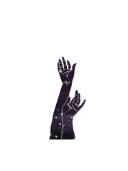 illustration in which hands are filled with the universe