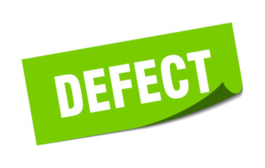 defect sticker. defect square sign. defect. peeler