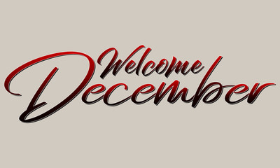 Welcome December Vector Illustration Background