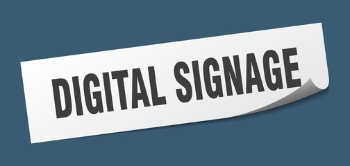digital signage sticker. digital signage square sign. digital signage. peeler