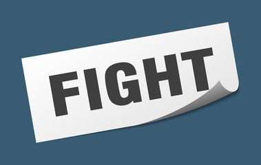 fight sticker. fight square sign. fight. peeler