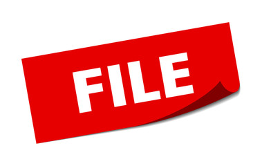 file sticker. file square sign. file. peeler