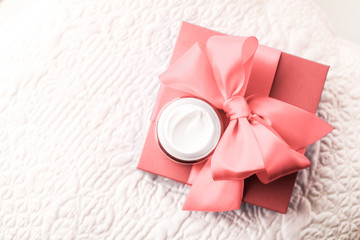 Luxury face cream for sensitive skin and coral holiday gift box, spa cosmetics and natural skincare beauty brand product