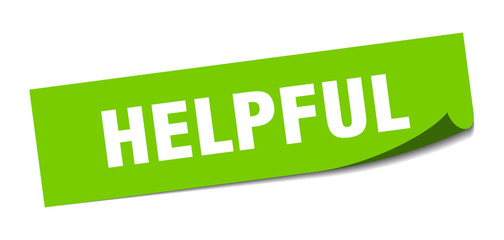 helpful sticker. helpful square sign. helpful. peeler