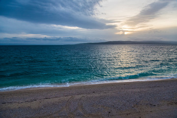 Fototapeta na wymiar Beautiful Beach Near Makarska, Dalmatia, Croatia
