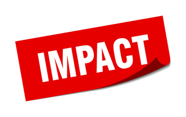 impact sticker. impact square sign. impact. peeler