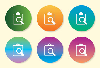 Search Document six color gradient icon design.