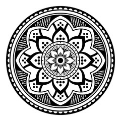 Ethnic Mandala Ornament. Arabic, Pakistan, Moroccan, Turkish, Indian, Spain motifs