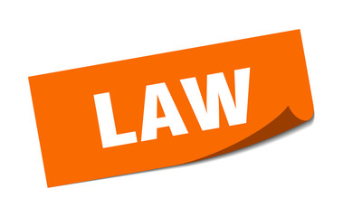 law sticker. law square sign. law. peeler