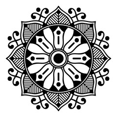 Ethnic Mandala Ornament. Arabic, Pakistan, Moroccan, Turkish, Indian, Spain motifs