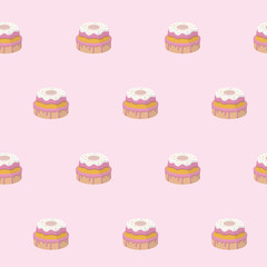 Wrapping paper - Seamless pattern of cake, cupcake and muffin for vector graphic design