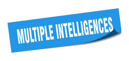 multiple intelligences sticker. multiple intelligences square sign. multiple intelligences. peeler