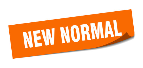 new normal sticker. new normal square sign. new normal. peeler