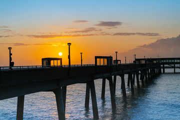 Sunrise over Deal waterfront.