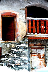 Façade d'une maison de montagne