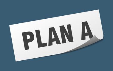 plan a sticker. plan a square sign. plan a. peeler