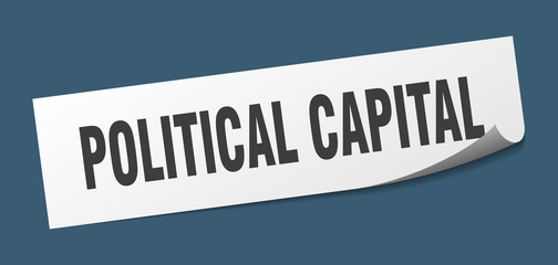 political capital sticker. political capital square sign. political capital. peeler