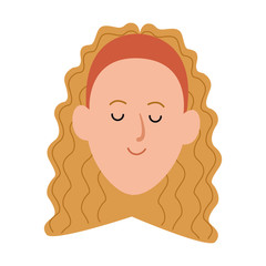 woman with curly hair and headband