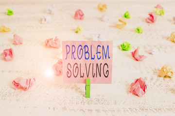 Handwriting text Problem Solving. Conceptual photo process of finding solutions to difficult or...