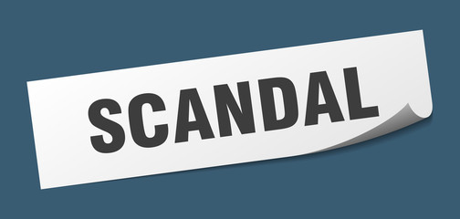 scandal sticker. scandal square sign. scandal. peeler