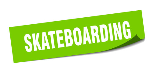 skateboarding sticker. skateboarding square sign. skateboarding. peeler
