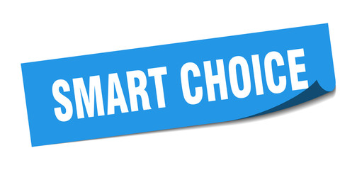 smart choice sticker. smart choice square sign. smart choice. peeler