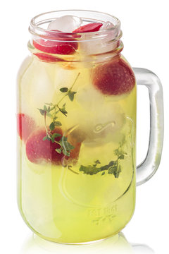 Iced Strawberry Thyme Lemonade Jar, Paths