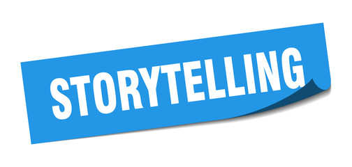 storytelling sticker. storytelling square sign. storytelling. peeler