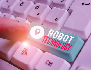 Word writing text Robot Technology. Business photo showcasing develop machines that can substitute...