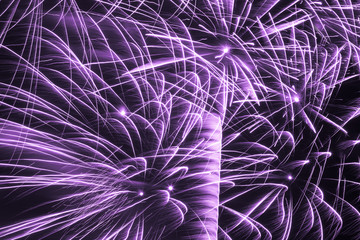 close up of new year fireworks