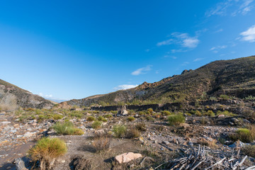 Landscape near the small town of Los Montoros (Ugijar) Spain