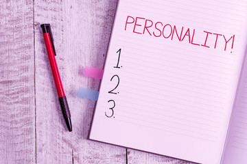 Handwriting text writing Personality. Conceptual photo combination characteristics that form...