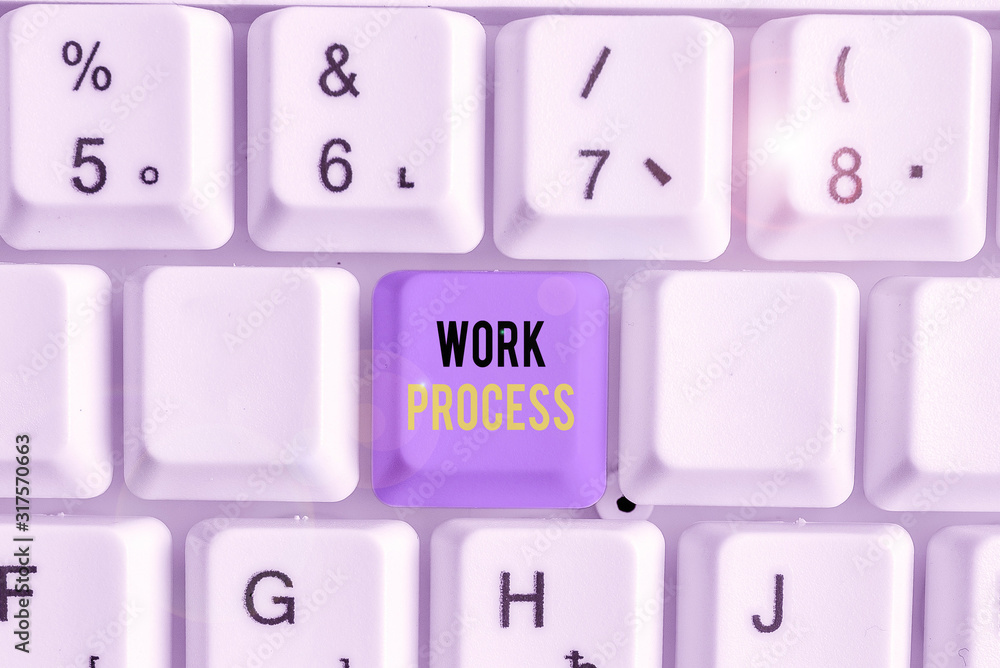 Fototapete handwriting text writing work process. conceptual photo standard procedures how to handle a particul