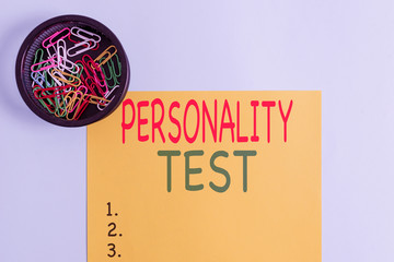 Handwriting text writing Personality Test. Conceptual photo A method of assessing huanalysis...