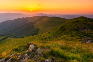 Beautiful summer sunset in the mountains © Piotr Krzeslak