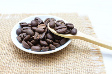 Coffee beans from the mountains of Colombia