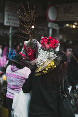 Flower Market in Mongkok, Chinese New Year celebration in Hong Kong