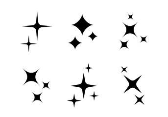 Star sparkles icons set - 317575816