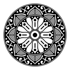 Abstract mandala for coloring page