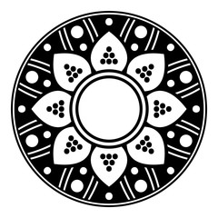 Abstract mandala for coloring page