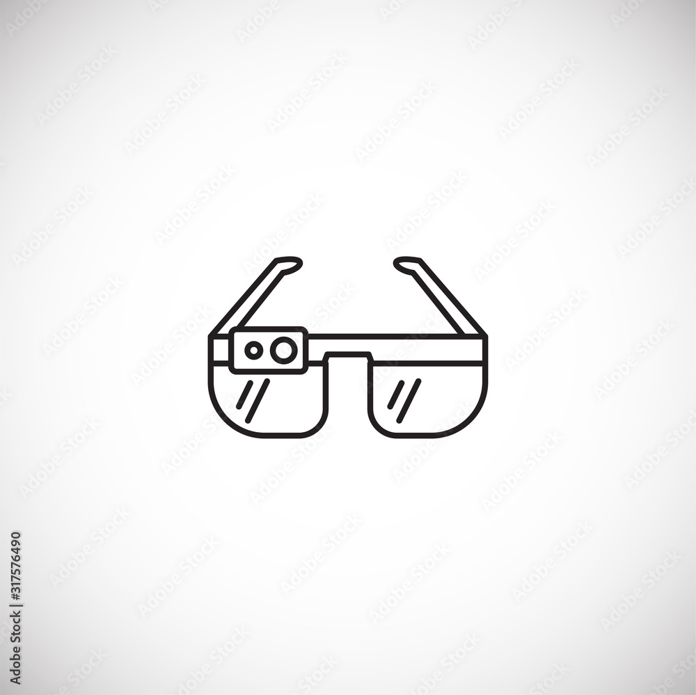Fototapete Technolgy related outline icon on background for graphic and web design. Simple illustration. Internet concept symbol for website button or mobile app