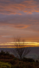 Fototapeta premium Sunset over Danby, N.Yorkshire