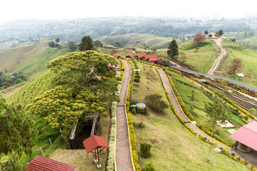Naklejka premium High Views of Lookout of Filandia in Quindío, Colombia.