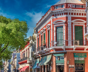 Les rues de San Telmo, le plus vieux quartier de Buenos Aires, au milieu des rues pavées et de l& 39 ancienne architecture coloniale, Argentine